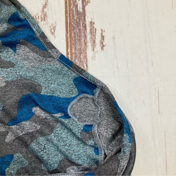 Sports Bra Light Support Camo Gray & Blue Sz Large - Picture 6 of 8